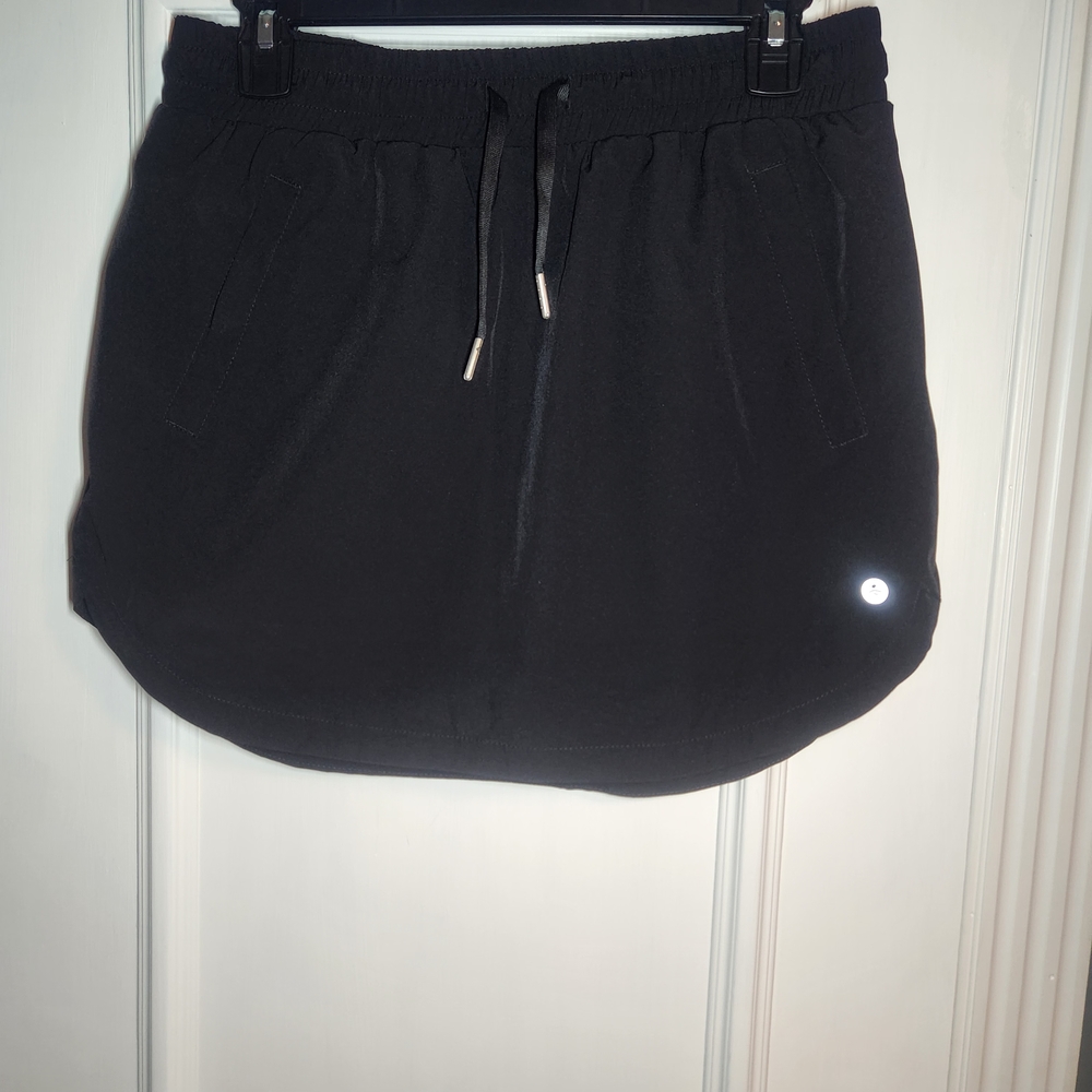 Black Women's Casual Drawstring Skirt